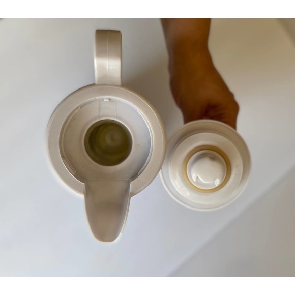 Vintage King White Flower Basket Coffee‎ Carafe Thermo Pitcher - Picture 9 of 11